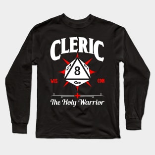 D&D Character Class Cleric Long Sleeve T-Shirt